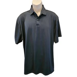 & collar athletic fit performance dress shirt polo stain resistant 2XL black